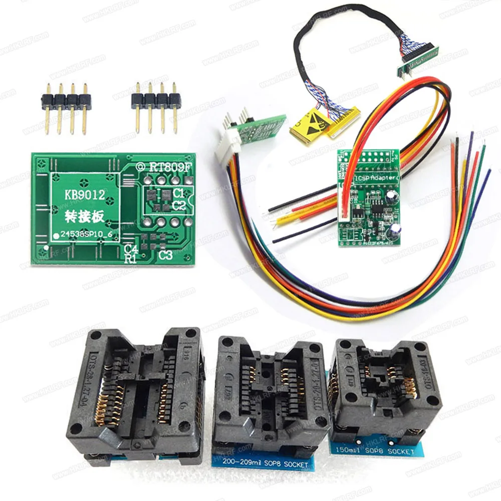 RT809F EMMC Nand FLASH универсальный программатор PEB 1 EDID ISP DuPont Header SOP8 IC Clip материнская