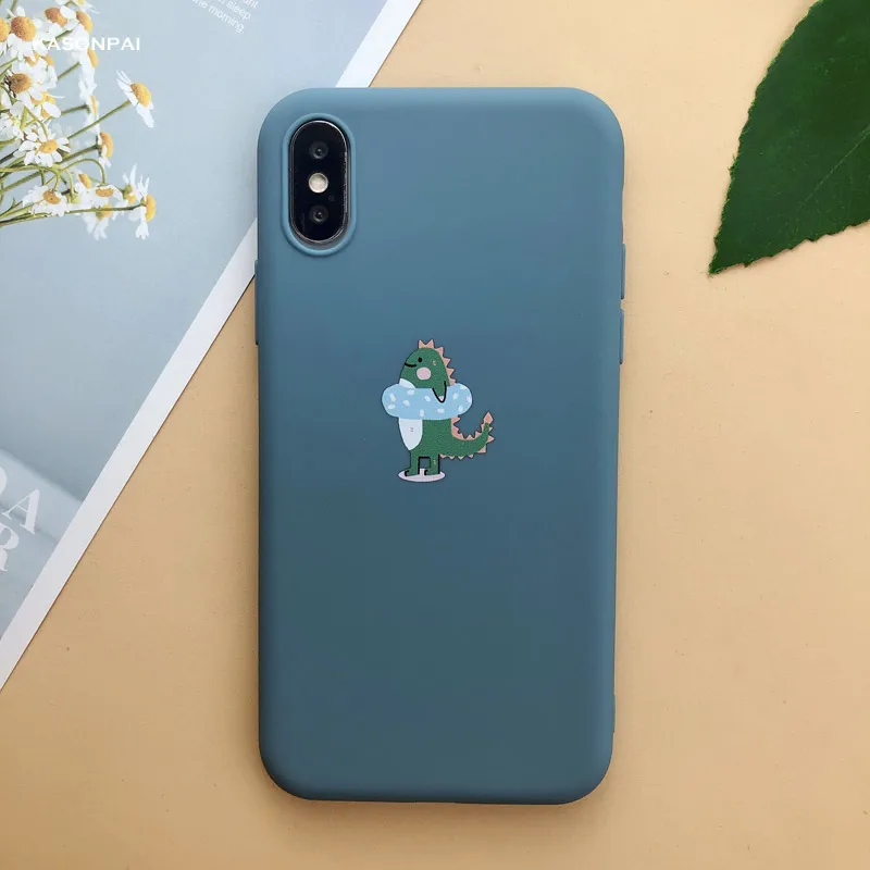 style19 Модный мягкий ТПУ чехол для телефона с изображением персика, авокадо, фруктов для iPhone X, XS, Max, XR, 7, 8, 6, 6S Plus, 11 Pro, милый мультяшный чехол с изображением динозавра - Цвет: style19