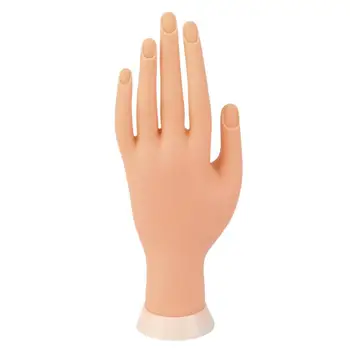 

Nail Practice Hand Model Bendable Table Mount Soft Manicure Practice Model Nail Art Training Display Model Faux Hand 2020