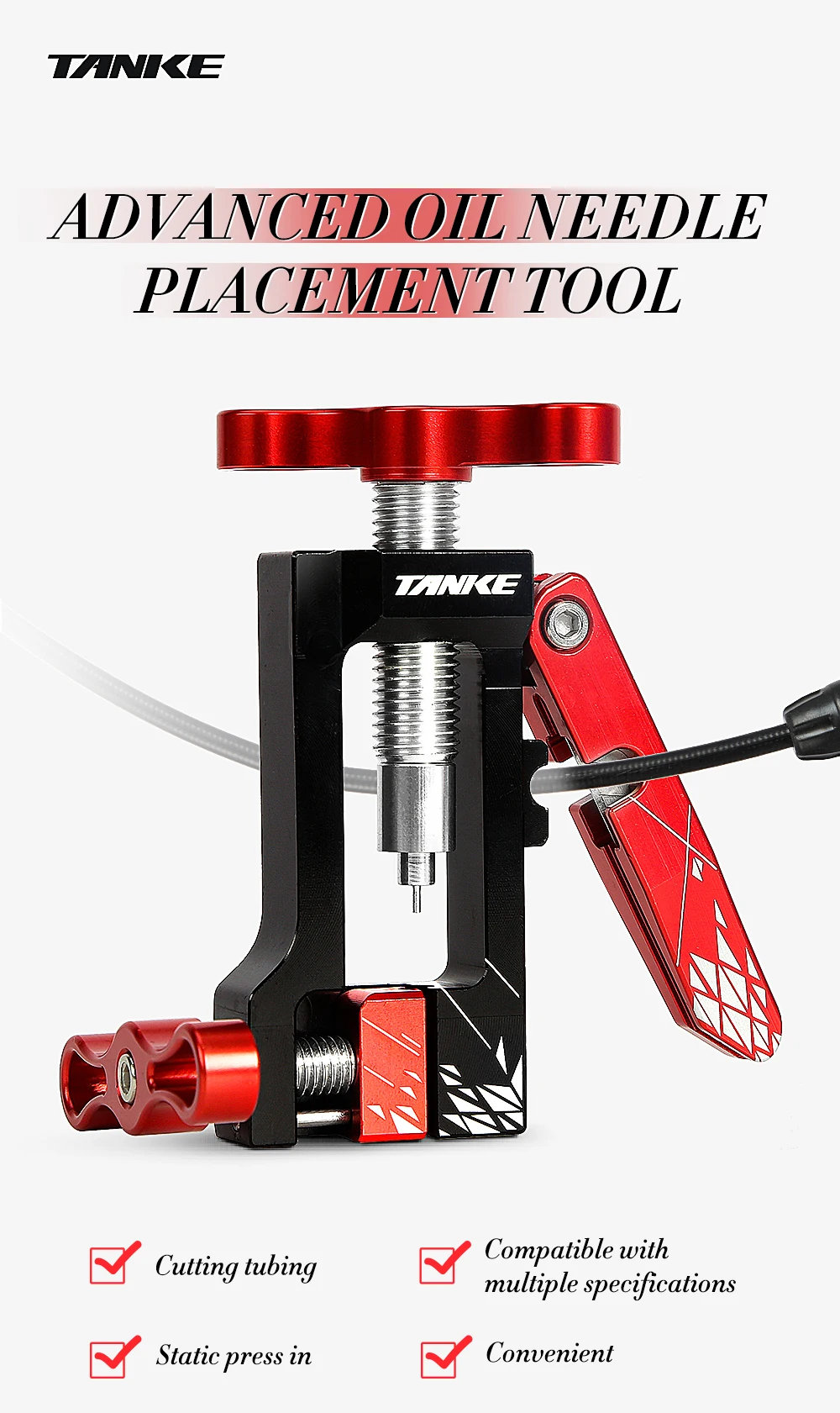 TANKE Öl nadel rohr schneiden werkzeug aluminium legierung MTB fahrrad Hydraulische scheibenbremse rennrad bremsen rohr nylonInstallationtools – Detail 1