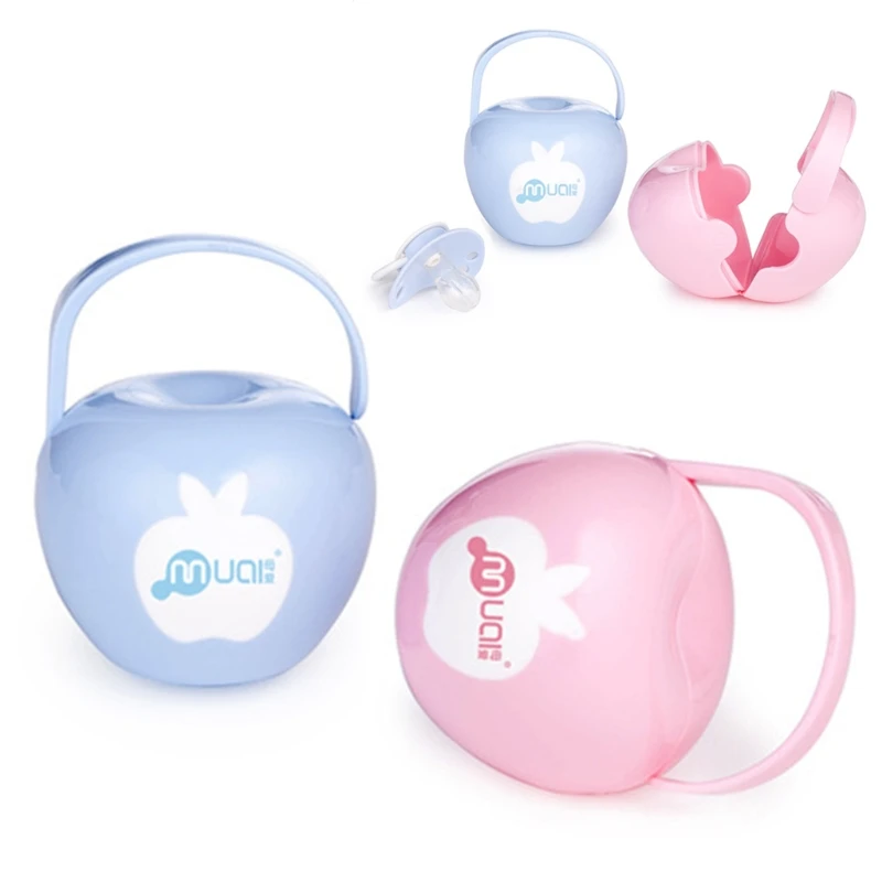 Portable Baby Infant Pacifier Nipple Travel Case Little Apple Shape Storage Box