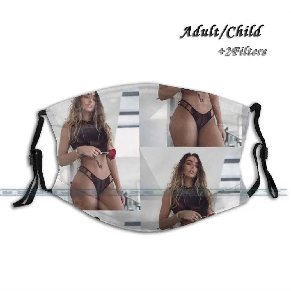 Пылезащитная маска Sommer Ray Rose черная моющаяся и многоразовая для рта лица Pm2.5 Instagram