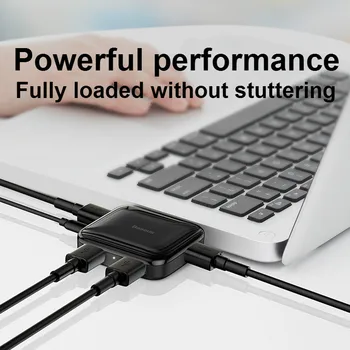 

4 in 1 USB 2.0 HUB Splitter Full Storage Portable Laptop 4TB Mobile Hard Drive Computer Expander Adapter for PC