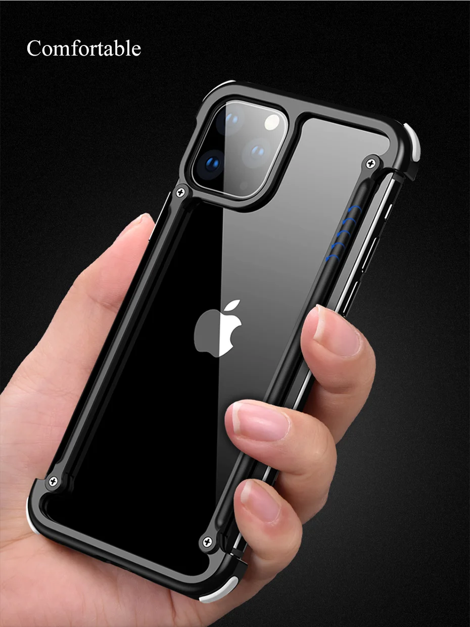 Чехол для Iphone Xs X XR max, роскошный металлический чехол с подушкой безопасности для Iphone 11 pro MAX, чехол 360, металлический бампер