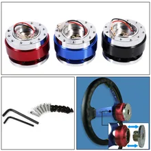 

Universal Car Auto Quick Release Steering Wheel Snap Off Hub Adapter Boss Kit Aluminum 6 Steering Wheel Hubs