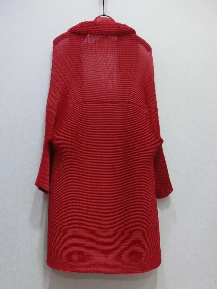 Модный miyake складывающийся плащ, свободный отложной воротник, квадратный тофу, плиссированный тонкий Тренч, пальто