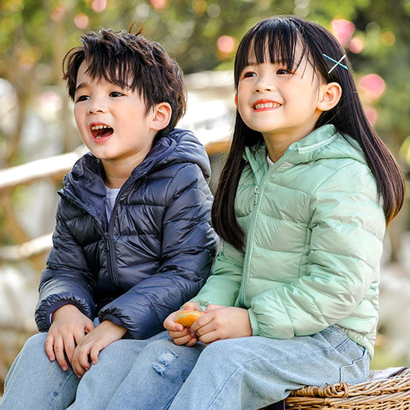 Down Jackets Girls Boys 2-9 Years Winter Coat Outerwear Children Clothes