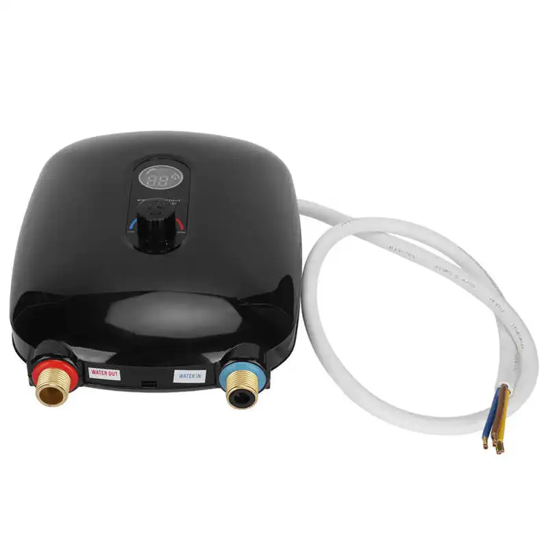 Calentador de agua eléctrico instantáneo de 6500 W, control de temperatura digital, calentador de agua instantáneo sin tanque, flujo de ducha, agua calentada_voghion.com