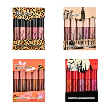 

5Pcs/Set Waterproof Lipstick Sexy Vampire Lip Stick Matte Velvet Lipsticks Lips Makeup Cosmetics Labiales Matte
