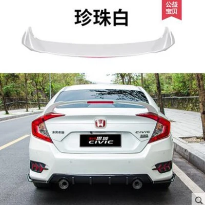 Для Honda Civic спойлер Высокое качество ABS Материал заднее крыло праймер цвет задний спойлер для Honda Civic спойлер - Цвет: Белый