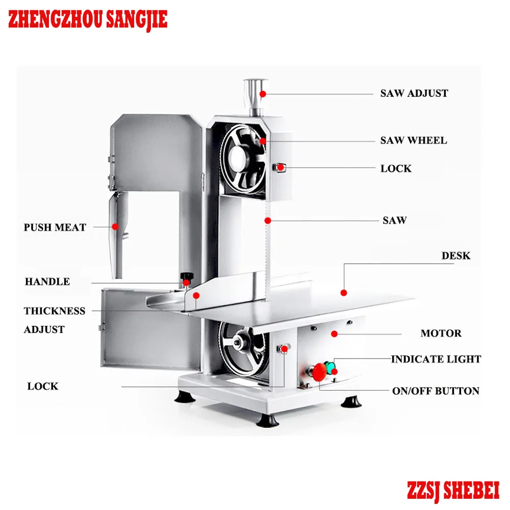 

Motor Power 1260MM Length Saw Meat Saw Machine Bone Saw Machine Bone Saw Cutting Machine
