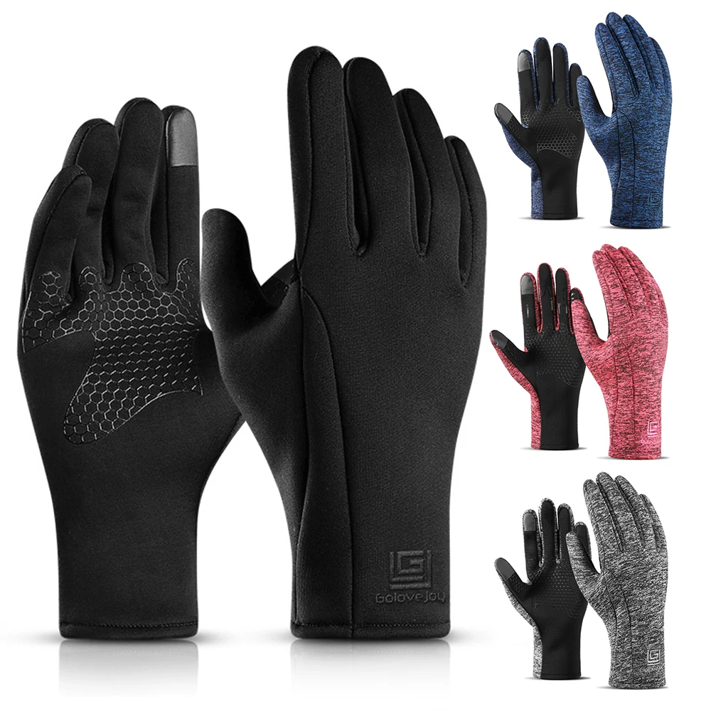 Уличные зимние спортивные теплые перчатки с сенсорным экраном, водонепроницаемые перчатки для катания на лыжах, противоскользящие ветрозащитные перчатки для рыбалки, кемпинга, туризма, вождения