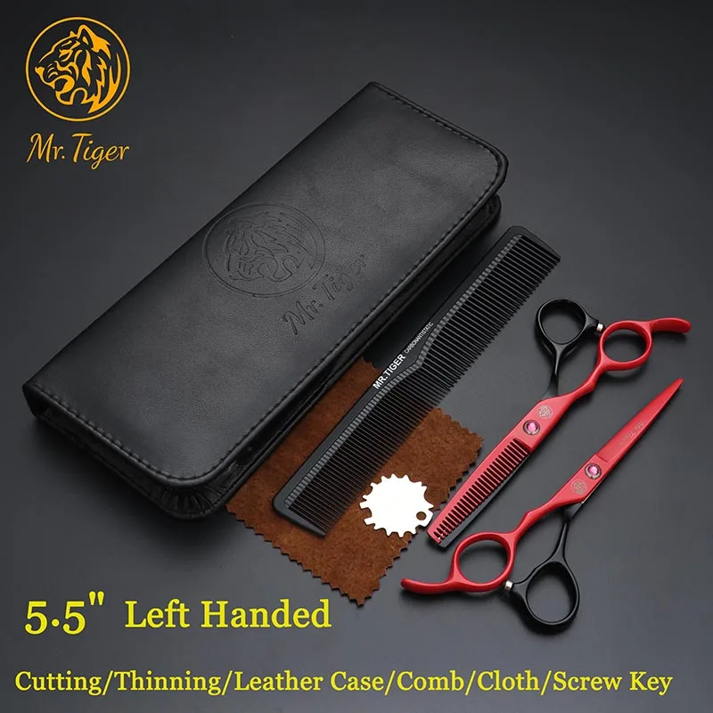 2021 New Professional Barbers Shear For Left Hand Hair Scissors Lefty