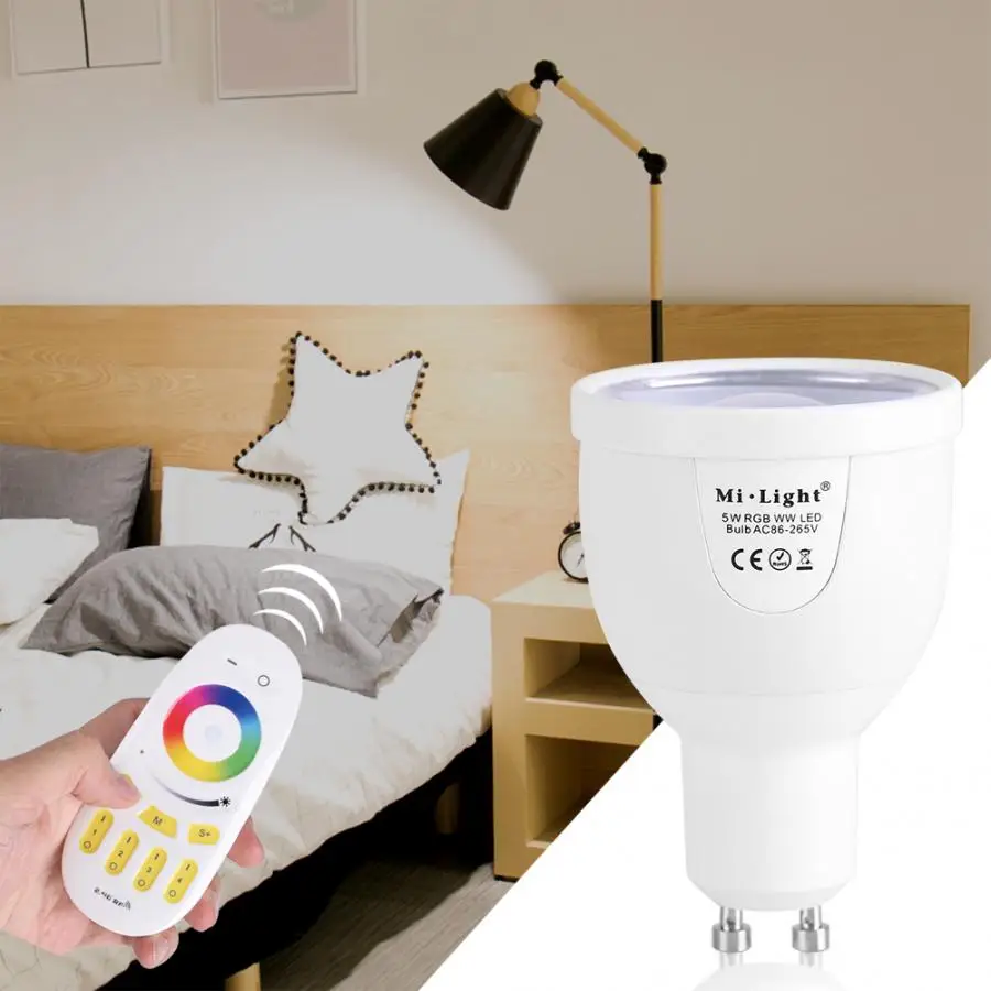 Aquatic Decor Milight GU10 5W RGB WW LED Spotlight Wifi Smartphone APP Control Light Bulb Submersible Underwater Clip Lamp
