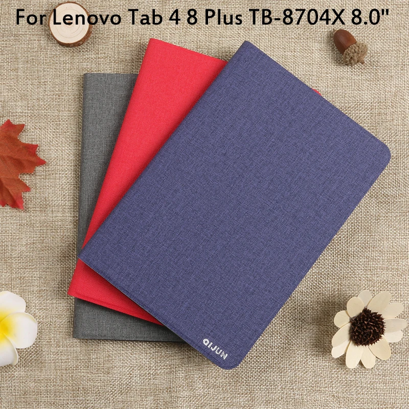 Флип-чехол для lenovo Tab 4 8 Plus TB-8704X 8,0 ''чехол для планшета Funda TAB 4 8 plus TB-8704F TB-8704 полный защитный чехол Сумки