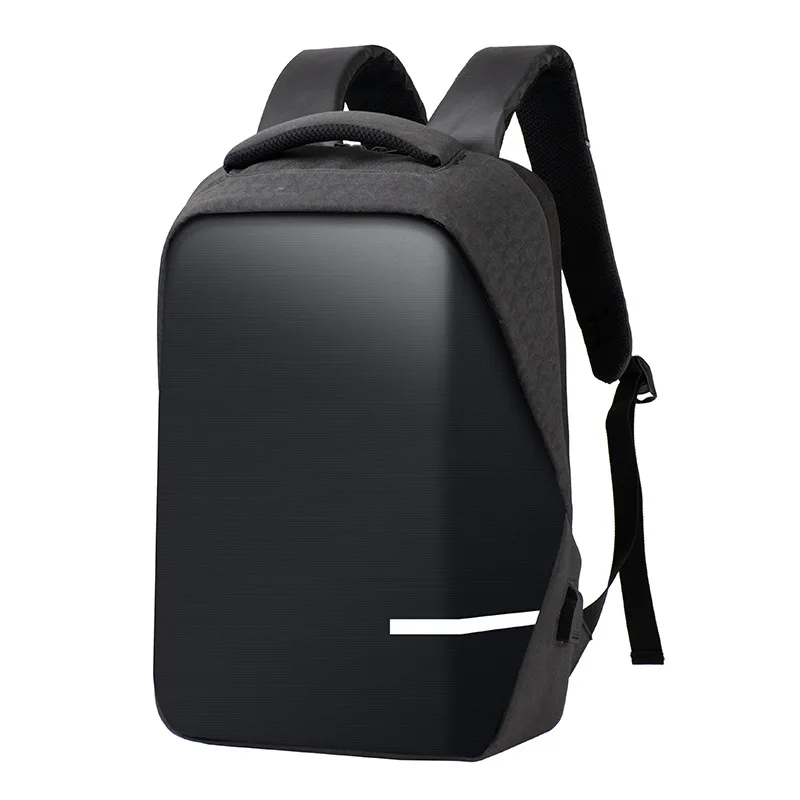 Водонепроницаемый рюкзак для ноутбука 15,6 15 16 дюймов бизнес рюкзак Противоугонный usb зарядка путешествия мужчины wo мужчины задний пакет сумка - Цвет: Черный