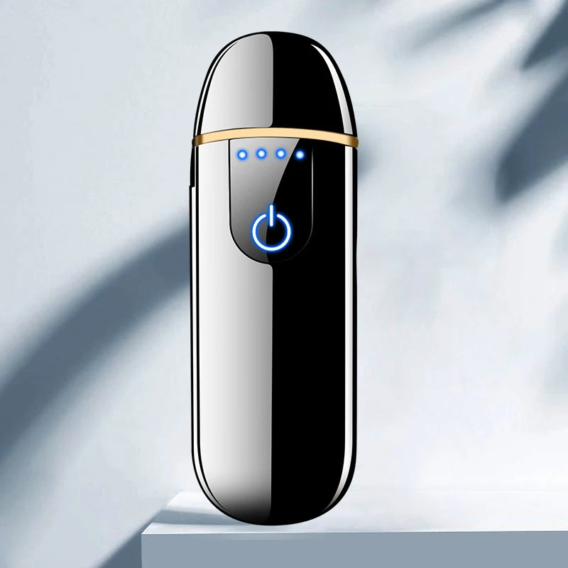 

New Windproof Dual Arc Lighter Flameless Electronic Rechargeable Electric Lighter with LED Power Display for Cigarette Candle