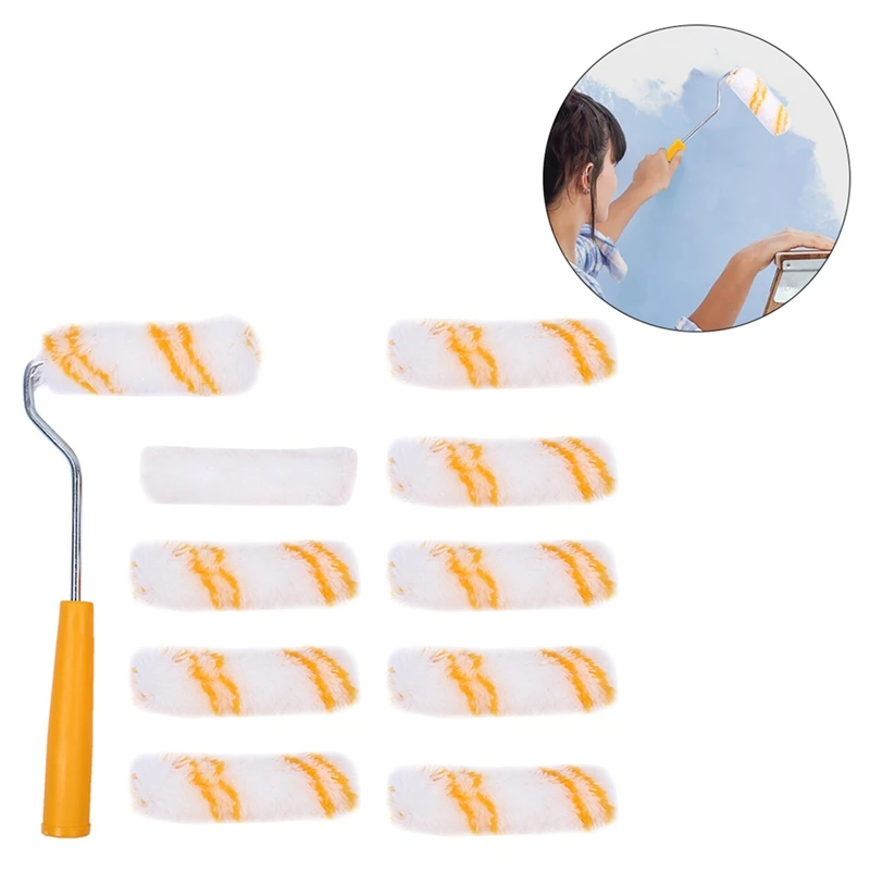 

Paint Brushes Wall Decoration DIY Household Small Paint Brushes Set 1 Bracket +10 Brushes Painting Supplies