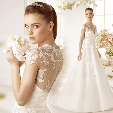 Sexy Goedkope A-lijn 2016 Vintage Trouwjurk Bruid Nieuwe Aankomst Handgemaakte Applicaties Lace Gratis Verzending Vestido De Noiva Casamento Sexy Goedkope A-lijn 2016 Vintage Trouwjurk Bruid Nieuwe Aankomst Handgemaakte Applicaties Lace Gratis Verzending Vestido De Noiva Casamento