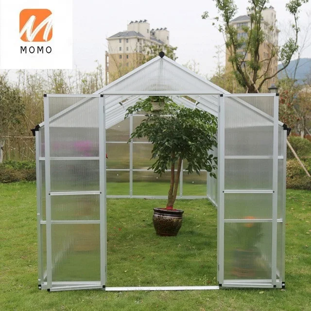 metal frame backyard agricultural aluminium flower greenhouse
