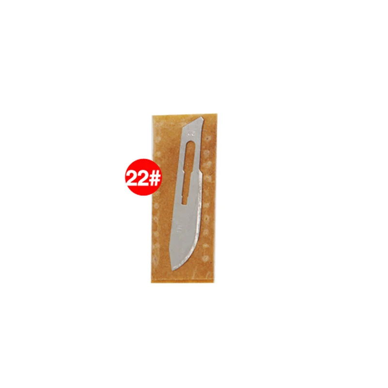 500 шт. лезвие 10#11#15#20#23#24# хирургические инструменты для ремонта скальпеля нож для одноразового Стерильного/мобильного телефона/красоты/DIY - Цвет: No.22 blade