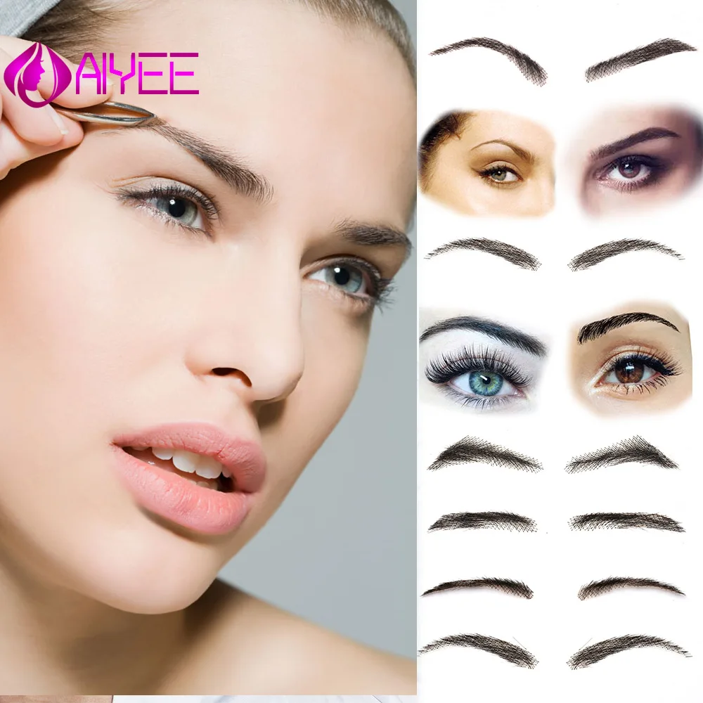 

AIYEE 100% Human Hair Beard Cosplay Lace Invisible Fake Beard Eyebrow Fake Beard Eyebrow Lace Beard