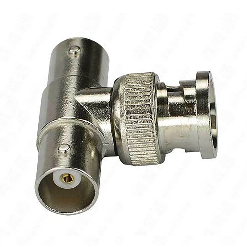 2pcs/Lot BNC Male Plug to 2 BNC Female Jacks Straight Convert Connector T Adapter BNC Q9 Connector 3 Way Splitter