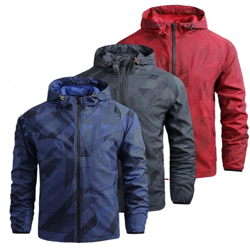 

Men's Trench Fashion Jacket Streetwear Bomber Windbreaker Jackets Men Loose Outdoor Sports Hooded Jacket Asia Size 5XL