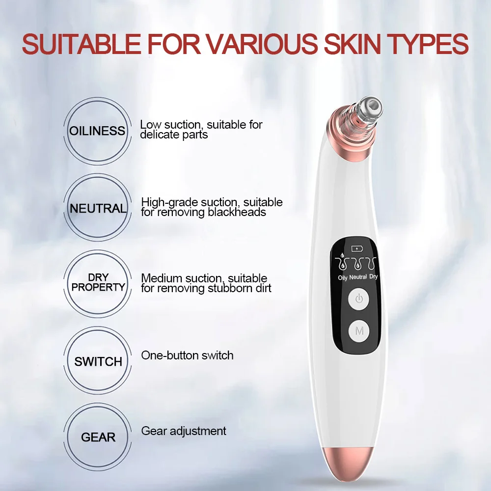 US $23.49 New Arrival Smart WIFI Visual Blackhead Remover Vacuum Suction Pore Cleaner BuiltIn 20X 50MP Camera Acne Removal Cleaning Tool