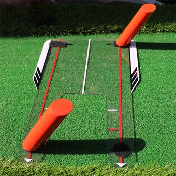 

4 Path Rods Home Office Alignment Transparent Base Flexible Angle Golf Swing Training Aid Indoor Guide Chip Pitch Equipment