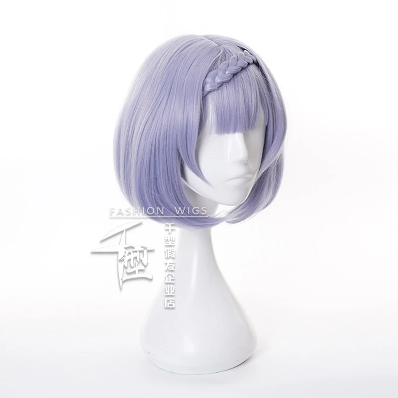 Game Genshin Impact Noelle Women Short Wig With Braid Cosplay Costume Heat Resistant Synthetic Hair Wigs