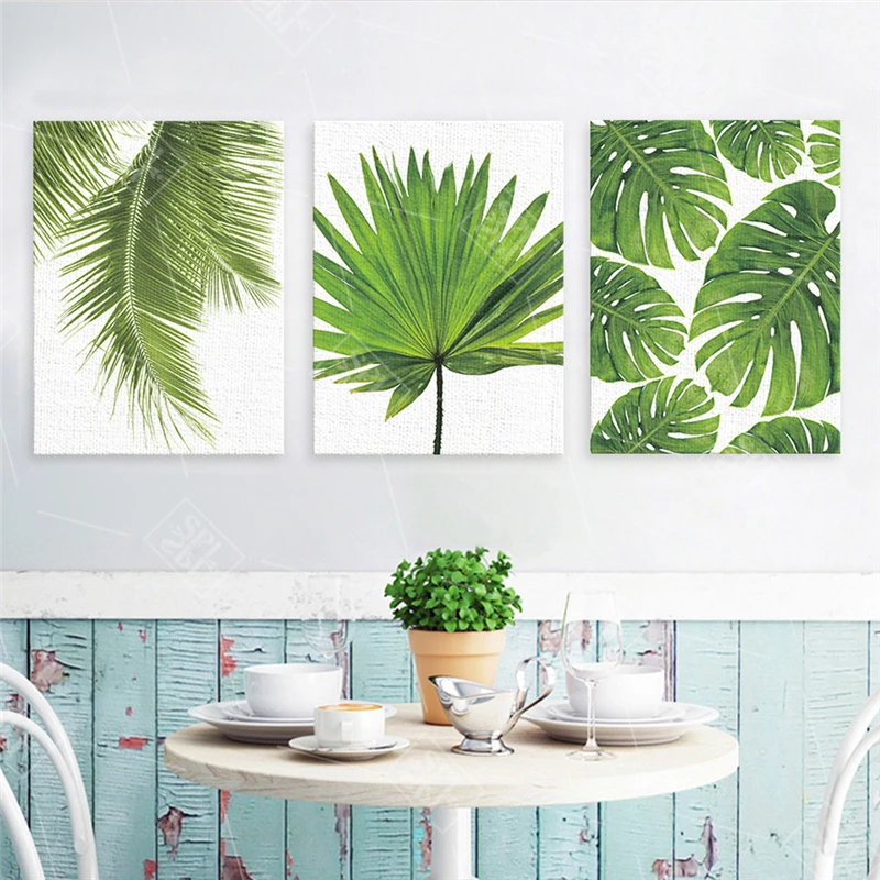 Tropical-Banana-Leaf-Canvas-Painting-Green-Plants-Nordic-Style-Kids-Room-Decor-Posters-and-Prints-Wall