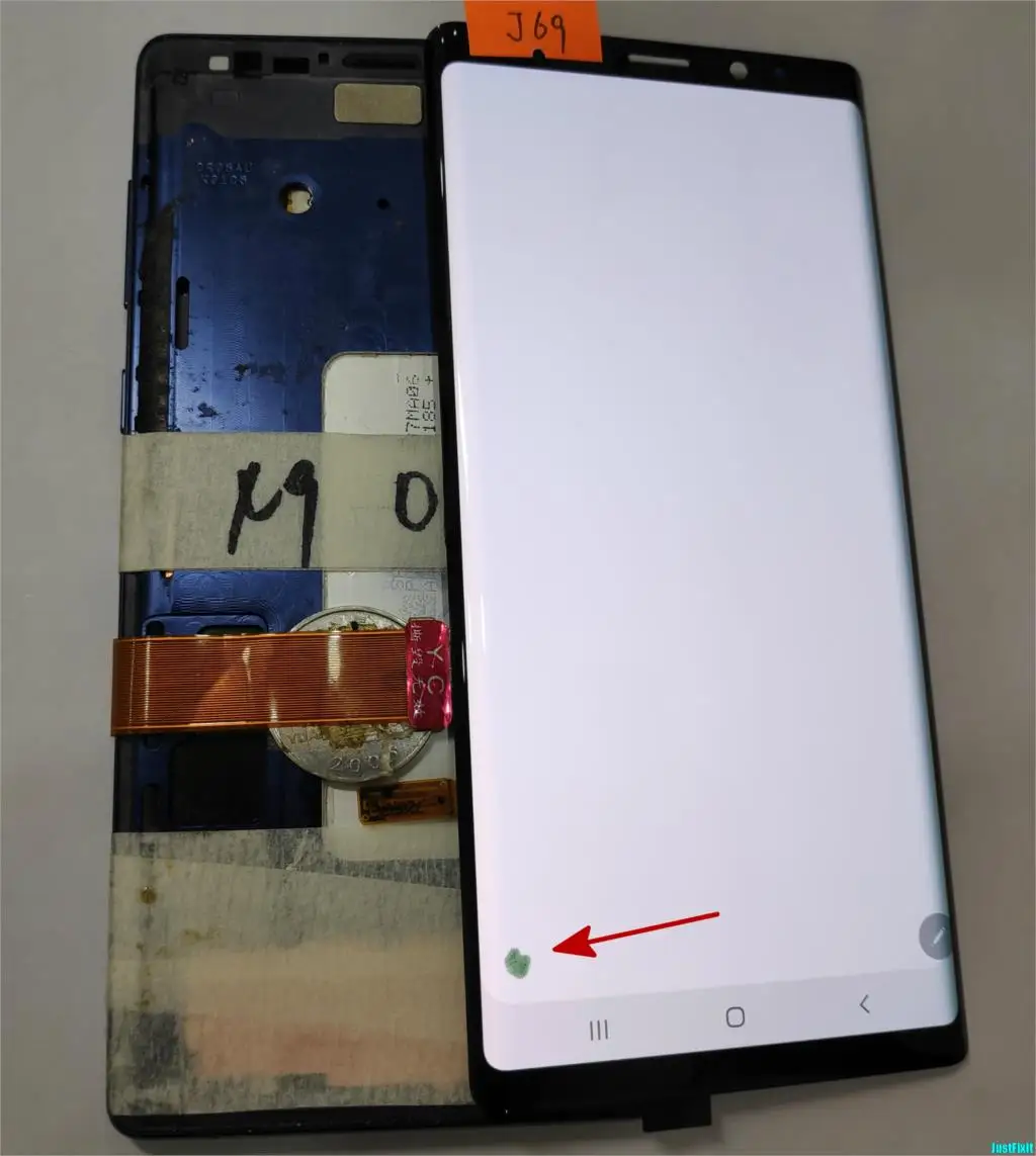 J69 Супер Amoled для samsung Galaxy Note 9 ЖК-дисплей кодирующий преобразователь сенсорного экрана в сборе N960 N960F N960D N960DS с дефектом - Цвет: J69