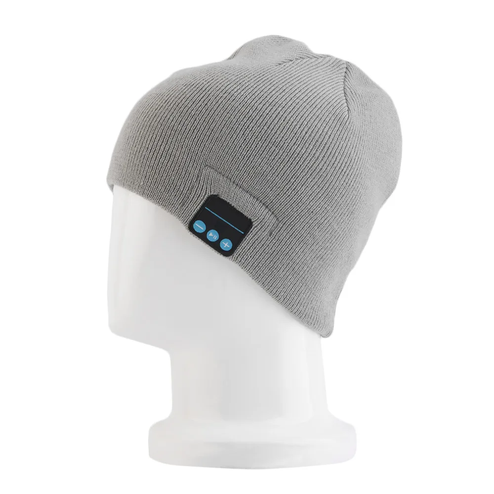Беспроводная Bluetooth шапка, зимние теплые шапочки с V3.0+ EDR Bluetooth, музыкальная шапка Skullies, крутая вязаная шапка унисекс