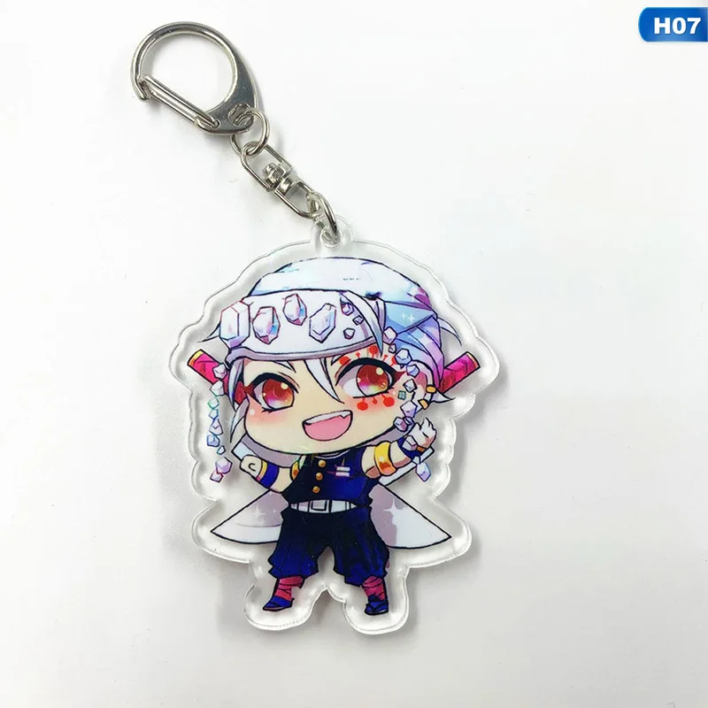 KEY5271H07 Аниме демон убийца: Kimetsu no Yaiba акриловый брелок для ключей Косплей Аниме Подарки - Цвет: KEY5271H07
