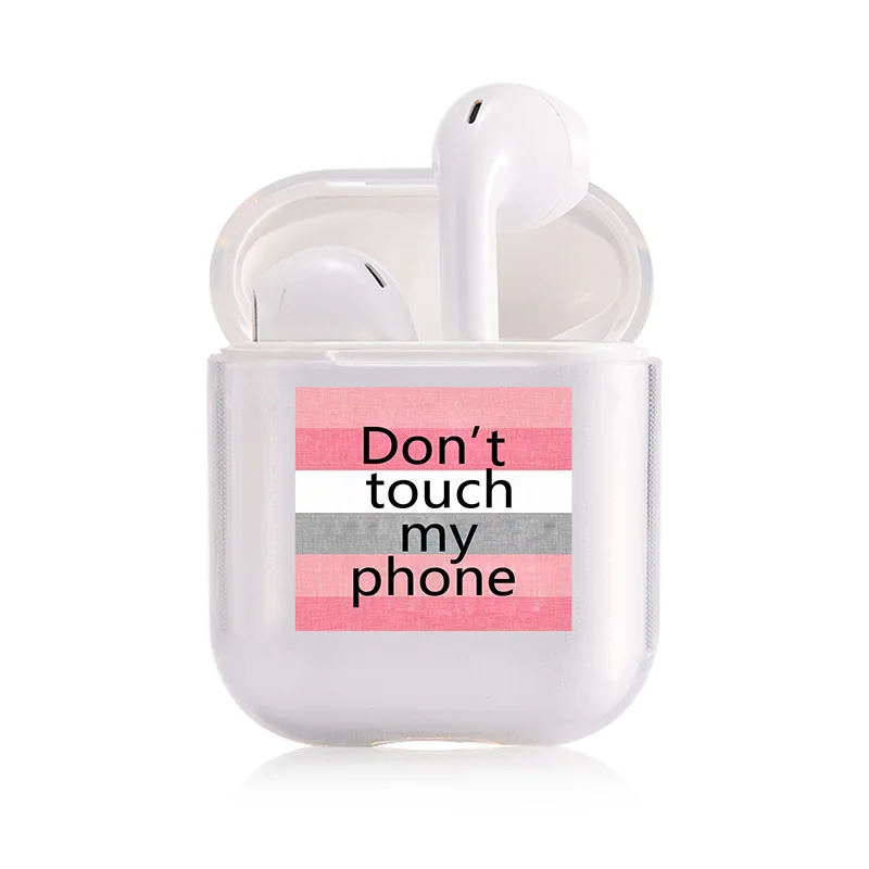 Simple Cute AirPods Case For Apple airpods Case Luxury Cartoon Hard Don't Touch Airpods Case in Bluetooth Earphone Accessories