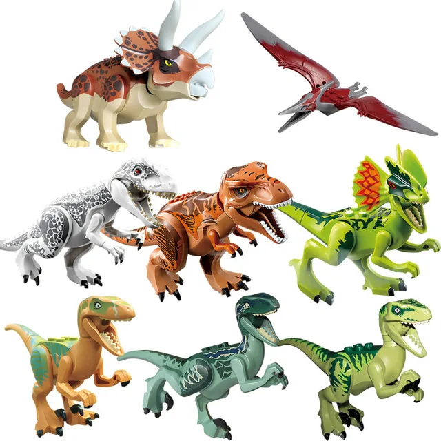 Парк Юрского Периода Динозавры овраптор indominius Rex Baryonyx тираннозавр рекс фигурки строительные блоки кирпичи сборные игрушки