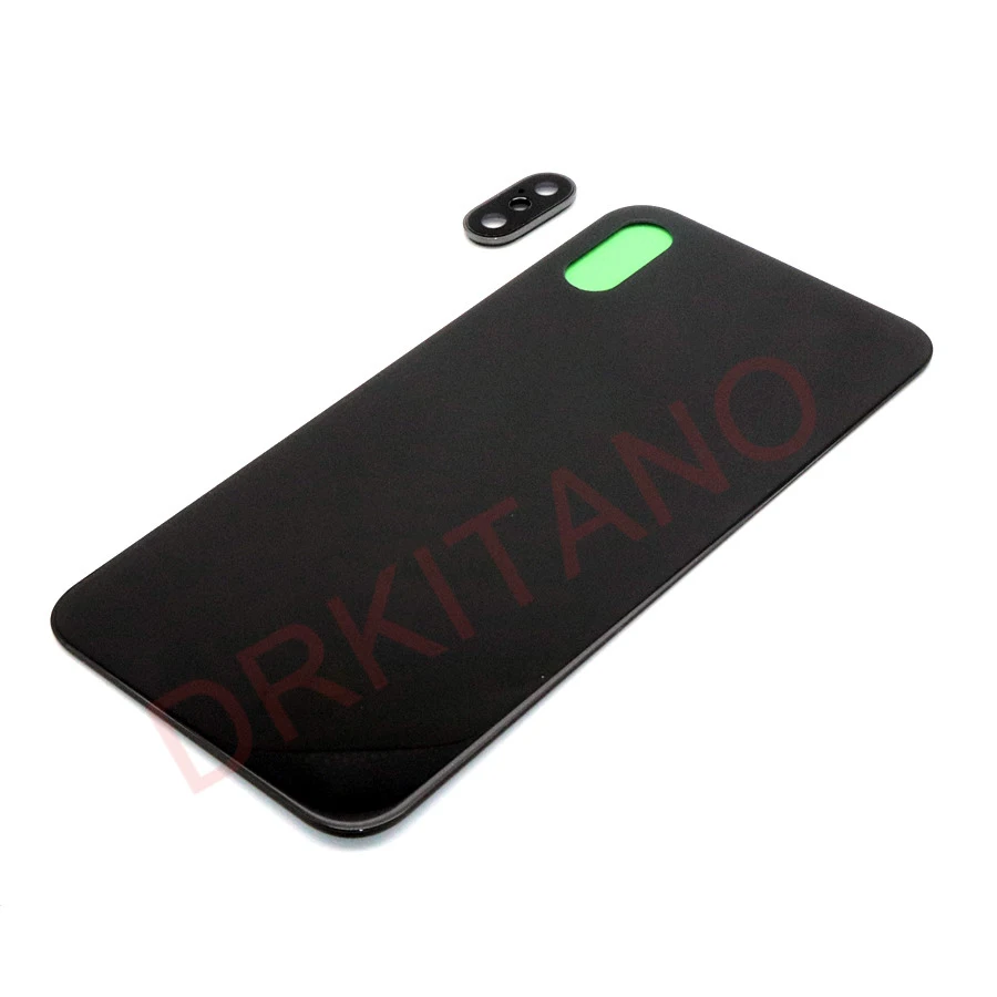 Задняя стеклянная панель для iPhone X, стеклянная крышка для батареи, задняя дверь, корпус, чехол для Apple iPhone X, Задняя стеклянная крышка с объективом камеры
