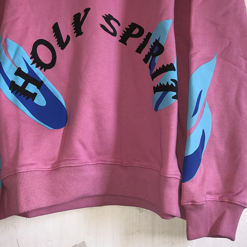 Розовые толстовки с капюшоном «святой дух» Kanye West для женщин и мужчин, 1:1, лучшее качество, хип-хоп Уличная одежда, 3D толстовки, пуловеры