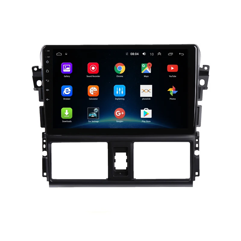 Top 9" 2.5D IPS Android 9.1 Car DVD Multimedia Player GPS For Toyota Vios YARIS 2014 2015 2016 car radio DSP 32EQ stereo navigation 1