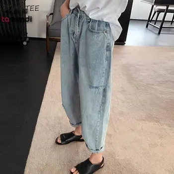 

Jeans Women High Waist Ripped Hole Denim Harem Simple Trousers Womens Hip-Hop Streetwear All-match Fashion Harajuku Chic Daily