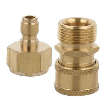 

2 x Pressure Washer Garden Hose Nozzle Connect Quick Coupler M22 Male & M22 Female Set