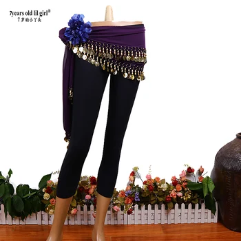 

Belly Dance Hip Belt Waist Chain Waist Egypt belly dance Rectangle 2rows golden coins