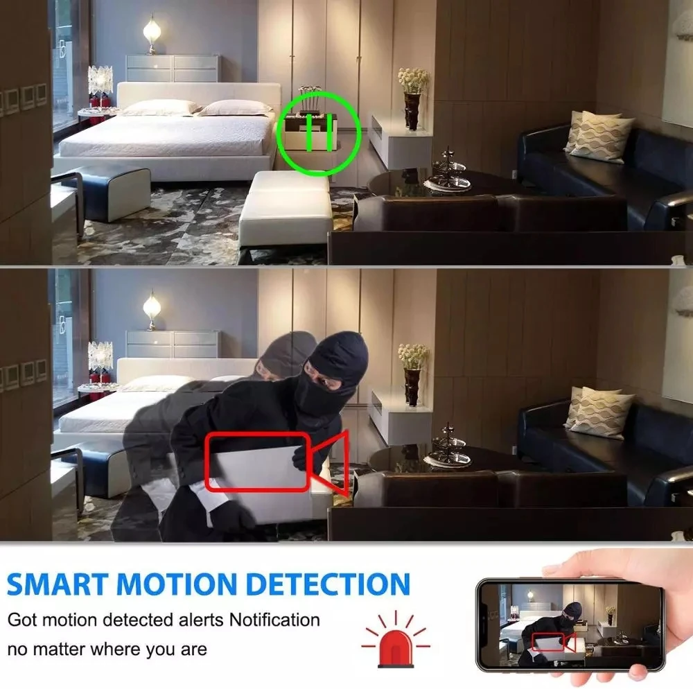 1080p sem fio mini câmera wifi monitoramento