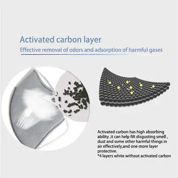 

10Pcs Cycling Masks Cycling Anti-fog Anti Dust Mask Liner Removable And Washable Mask Liner Activated Carbon Filter Mask n