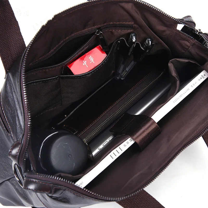 Брендовый мужской портфель, сумки для ноутбука 14 дюймов, мужские деловые сумки, высокое качество, Кожаные Офисные сумки на плечо, сумка-тоут