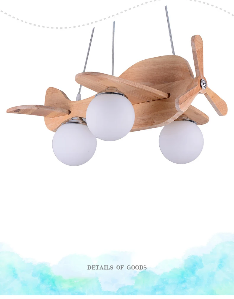 wagon wheel chandelier Wood Airplane Chandelier For Children Kids Boy Bedroom LED Hanging Pendant Lamp Nursery Aircraft Suspension Lights candle chandelier