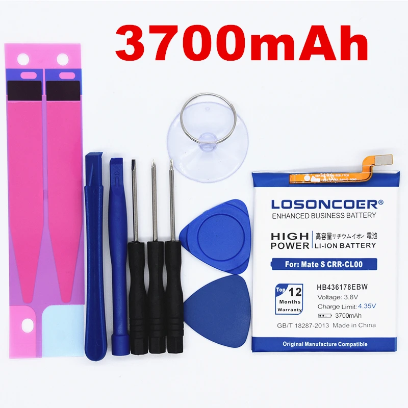 LOSONCOER 3700 мА/ч, HB436178EBW Аккумулятор для Huawei Коврики S CRR-L09 CRR-L13 CRR-L23 CRR-CL10, CRR-CL20, CL00, UL00, TL00