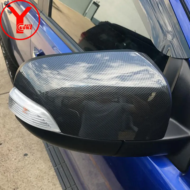 YCSUNZ carbon rearview mirror covers exterior car parts accessories for ford everest ranger wildtrak T6 T7 2015 2016 2017