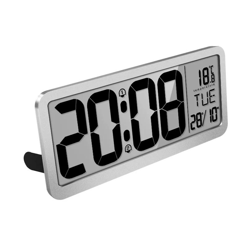 14 дюймов большие электронные настенные часы 12/24 ч 2 будильника темп Дата музыка